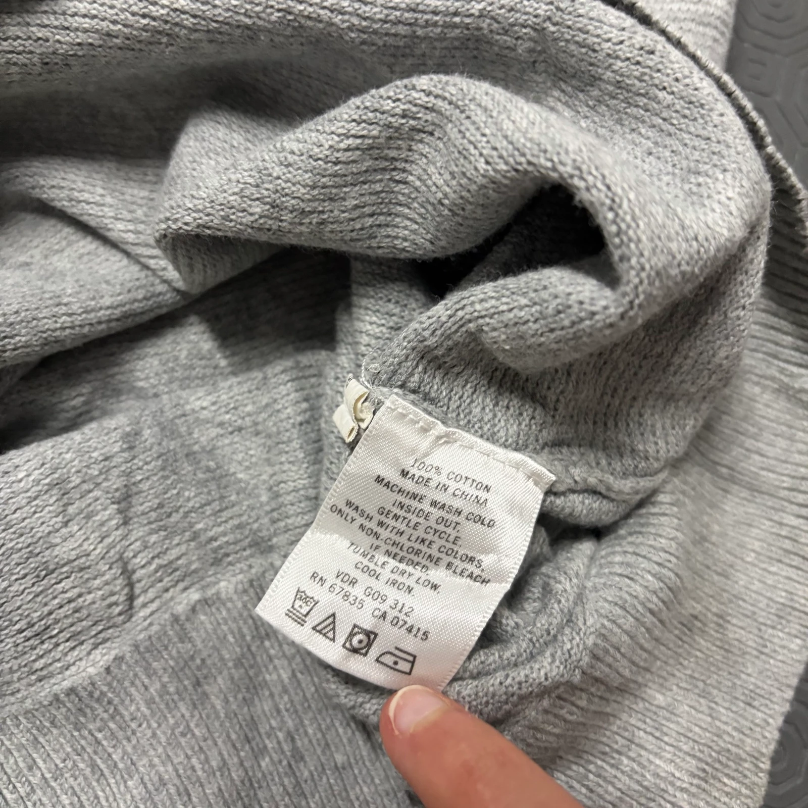 Gray V-Neck Knitwear Sweater XL – photo 7